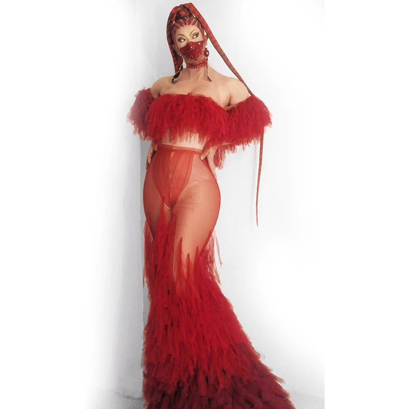 Mermaid maxi Dress elegant Red Tassel backless Mesh See through Party Dresses Women Wedding Celebration Evening Prom Stage Wear
Mermaid maxi Dress elegant Red Tassel backless Mesh See through Party Dresses Women Wedding Celebration Evening Prom Stage Wear