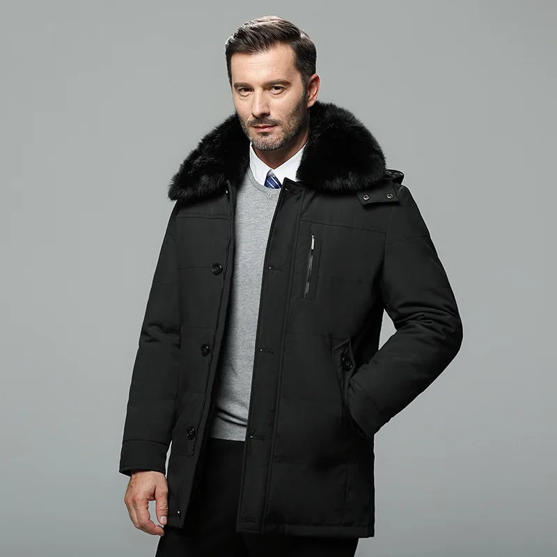 2019 fashion brand men down jackets detachable liner removable thick warm original fur collar men's jacket clothing
2019 fashion brand men down jackets detachable liner removable thick warm original fur collar men's jacket clothing