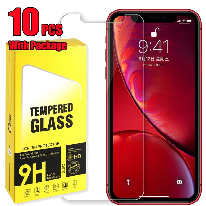 Закаленное стекло 2.5D 9H защитная пленка для экрана iPhone 13 Pro Max 12 Mini 11 XS XR X 8 7 6 Plus SE с