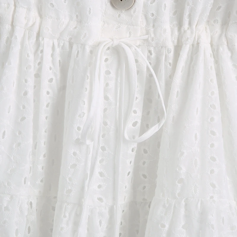 KBAT Summer Dress For Women 2021 Hollow Out Embroidery Dress Short Sleeve Buttons Females Mini Dresses Vestidos
KBAT Summer Dress For Women 2021 Hollow Out Embroidery Dress Short Sleeve Buttons Females Mini Dresses Vestidos