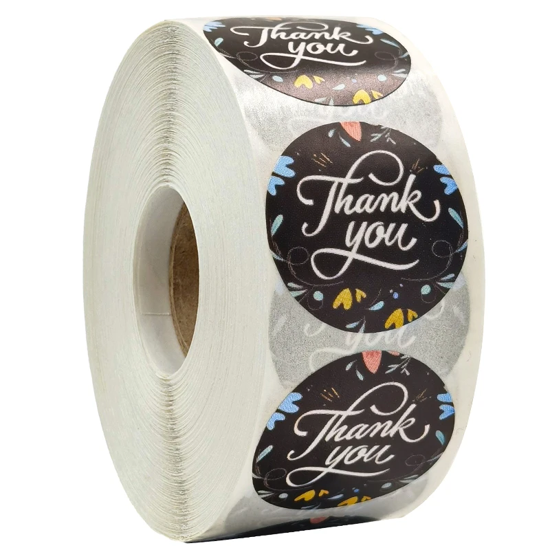 Thank you sticker Custom 500 pieces / roll lovely flower round DIY personalized gift baking decoration gift packaging label
Thank you sticker Custom 500 pieces / roll lovely flower round DIY personalized gift baking decoration gift packaging label