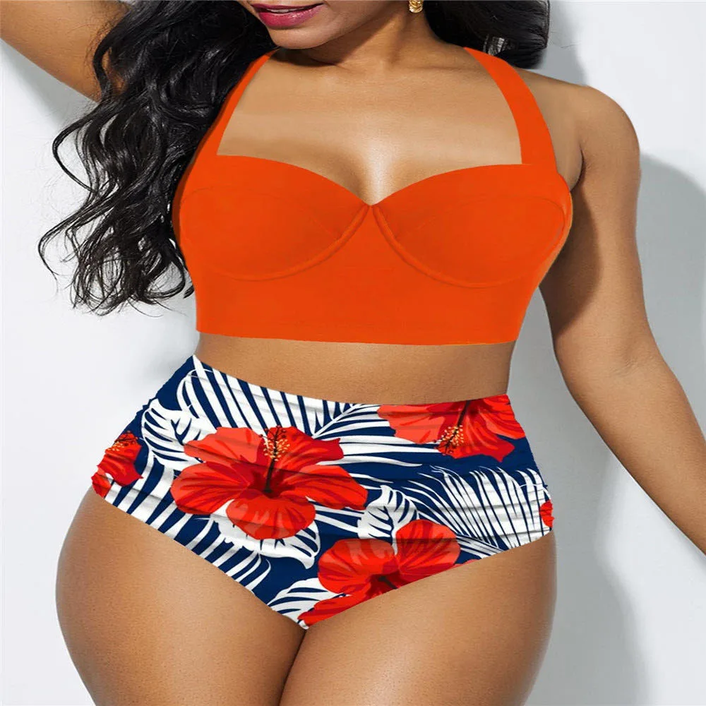 2021 Sexy Plus Size Bikini High Waist Swimsuit Women Push Up Bra Set Plus Size Swimwear Bathing Suit 4XL 5XL
2021 Sexy Plus Size Bikini High Waist Swimsuit Women Push Up Bra Set Plus Size Swimwear Bathing Suit 4XL 5XL