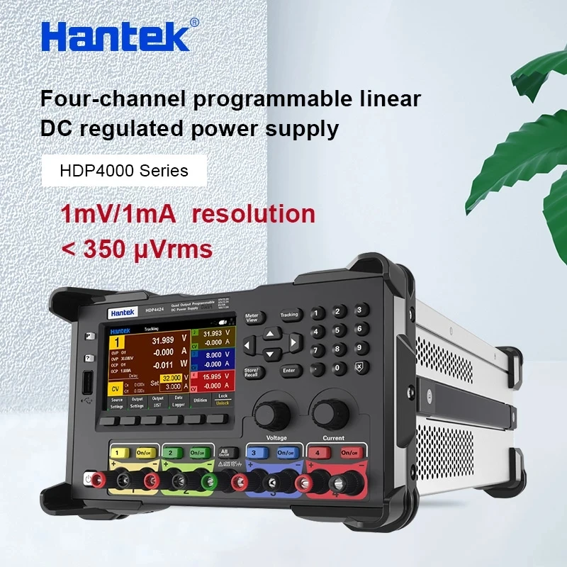 

Hanteck HDP4000 Series Four Channel Programmable Linear DC Regulated Power Supply 1mV 1mA 245W output power 4.3 " Color Display