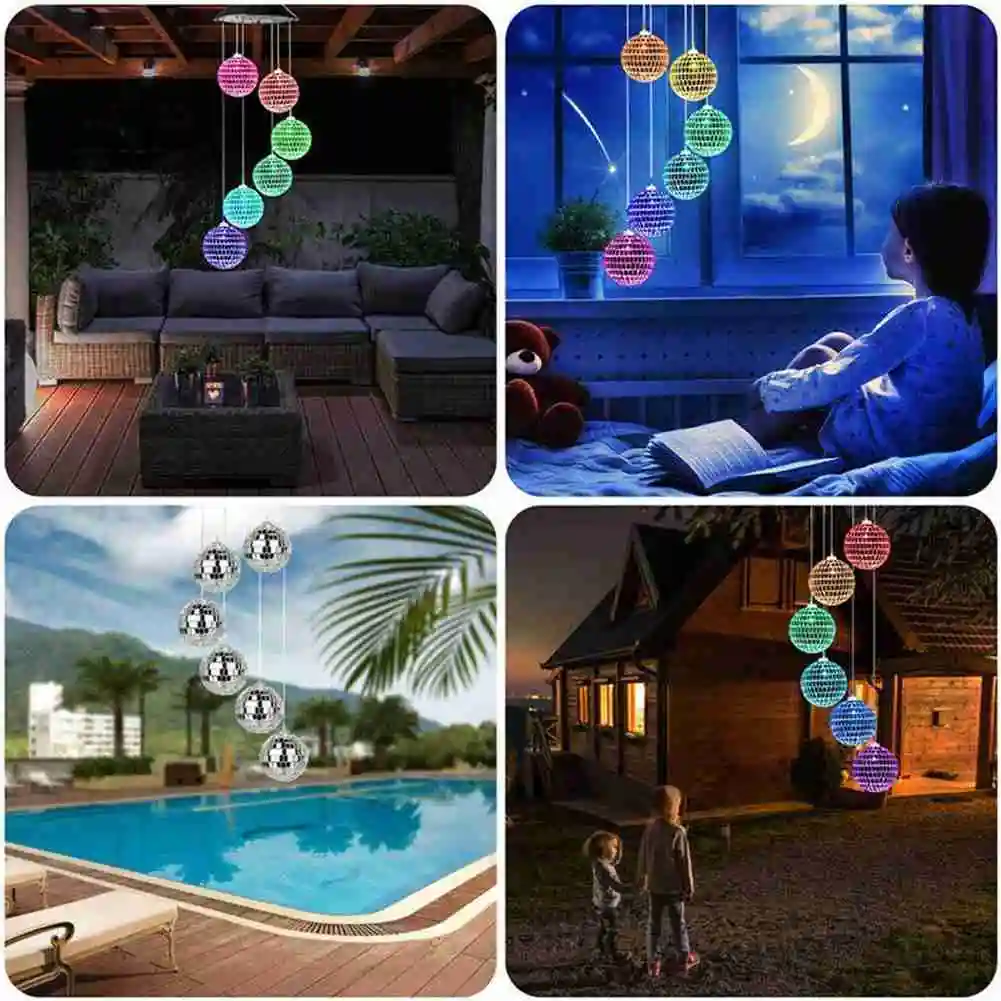 Solar Wind Chime Lamp Outdoor Garden Romantic Chandelier Pendant LED Wind Chime Color Changing Lamp
Solar Wind Chime Lamp Outdoor Garden Romantic Chandelier Pendant LED Wind Chime Color Changing Lamp