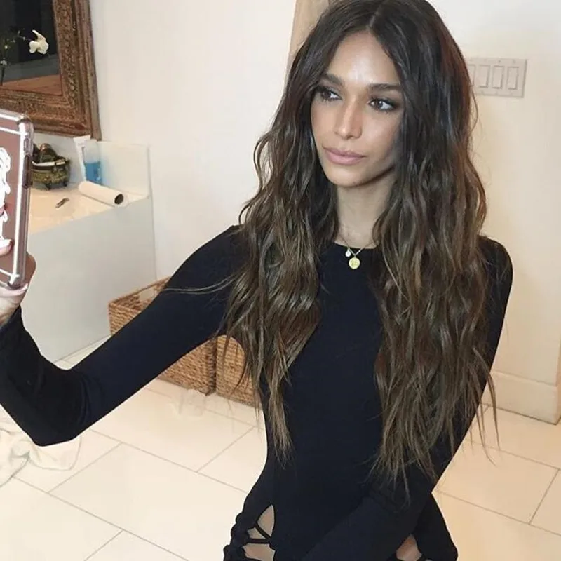 Women's Summer Autumn Sexy Solid Color Dress Long Sleeve Grid Hollow Package Hip Sexy Dresses Party Night Club Dress
Women's Summer Autumn Sexy Solid Color Dress Long Sleeve Grid Hollow Package Hip Sexy Dresses Party Night Club Dress