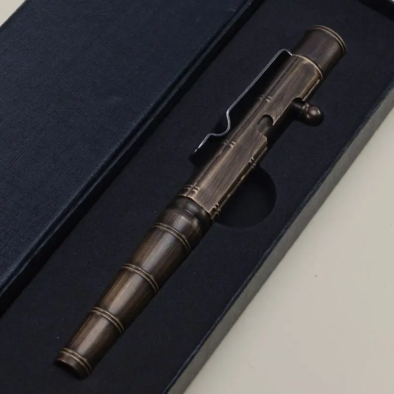 Solid Brass Gel Ink Pen Retro Bamboo Node Bolt Action Writing Tool Stationery 63HD
Solid Brass Gel Ink Pen Retro Bamboo Node Bolt Action Writing Tool Stationery 63HD