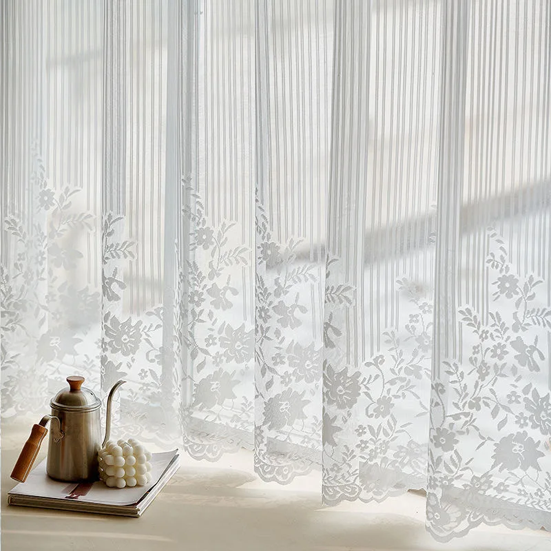 Luxury White Flowers Lace Tulle Curtains for Living Room Romantic Yarn Window Drapes for Bedroom Balcony #VT
Luxury White Flowers Lace Tulle Curtains for Living Room Romantic Yarn Window Drapes for Bedroom Balcony #VT
