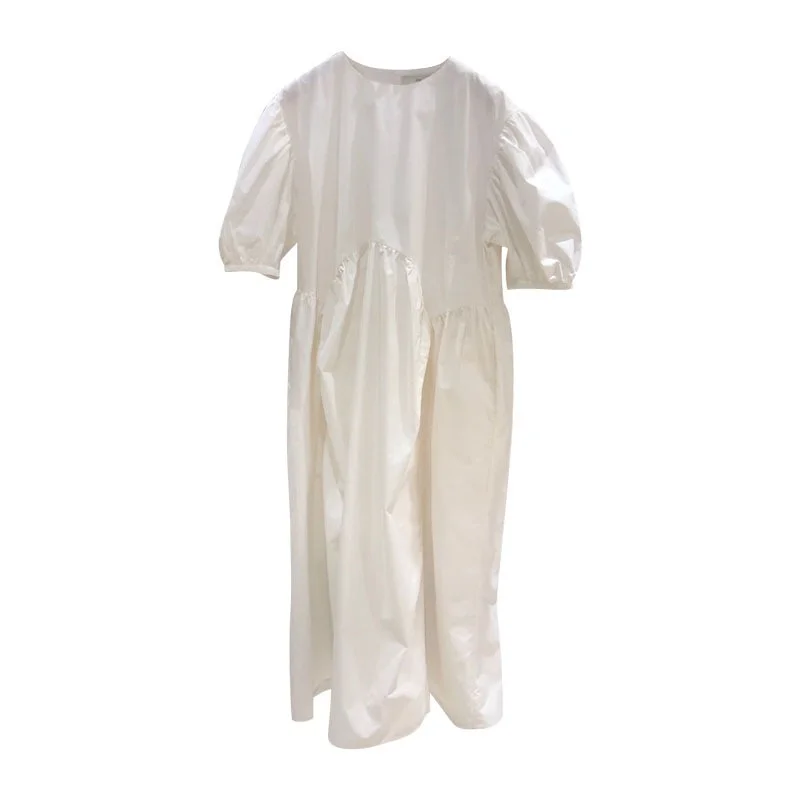 Casual Loose Short Sleeve Summer Dress Women Korean Chic High Waist Puff Sleeve Vestidos Mujer 2021 Irregular Femme Rope
Casual Loose Short Sleeve Summer Dress Women Korean Chic High Waist Puff Sleeve Vestidos Mujer 2021 Irregular Femme Rope