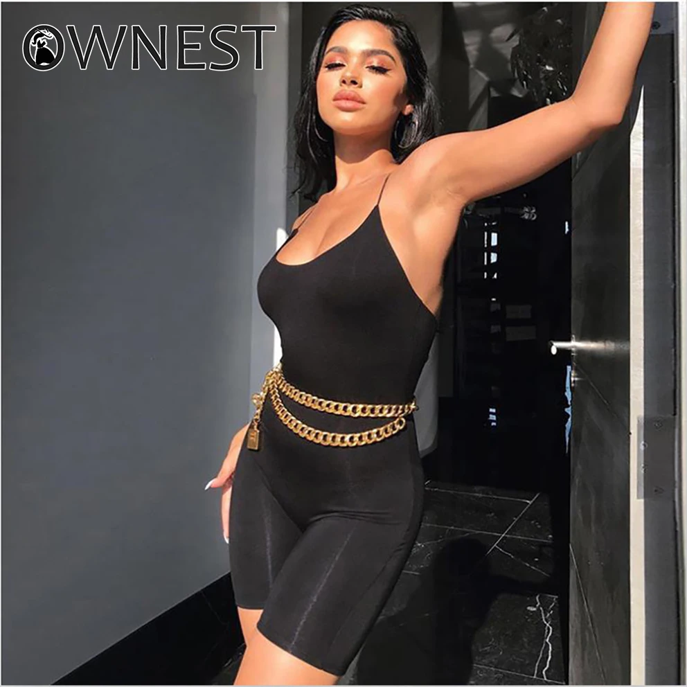 Black Skinny Spaghetti Strap sleeveless Street woman Rompers bar club Bodycon bodysuit jumpsuits body femme clothes vintage
Black Skinny Spaghetti Strap sleeveless Street woman Rompers bar club Bodycon bodysuit jumpsuits body femme clothes vintage