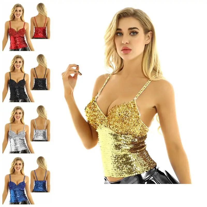 Women Sequin Corset Crop Tops Shining Party Club Rave Sport Tank Top Vest
Women Sequin Corset Crop Tops Shining Party Club Rave Sport Tank Top Vest