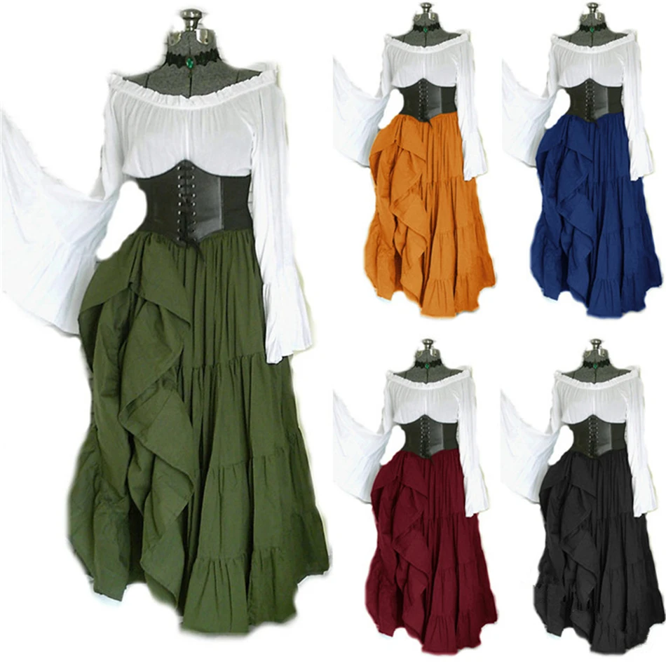 Renaissance Medieval Vintage New Halloween Women Cosplay Costume Gothic Retro Victoria Carnival Long Sleeve Pleated Corset Dress
Renaissance Medieval Vintage New Halloween Women Cosplay Costume Gothic Retro Victoria Carnival Long Sleeve Pleated Corset Dress
