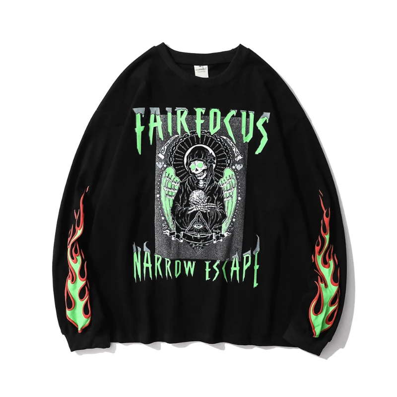 2021 Dark Streetwear Skull Demon Printed Retro Punk Men Pullover Sweatshirts Long Sleeve Cotton Tshirts Gothic Clothes Sudaderas
2021 Dark Streetwear Skull Demon Printed Retro Punk Men Pullover Sweatshirts Long Sleeve Cotton Tshirts Gothic Clothes Sudaderas