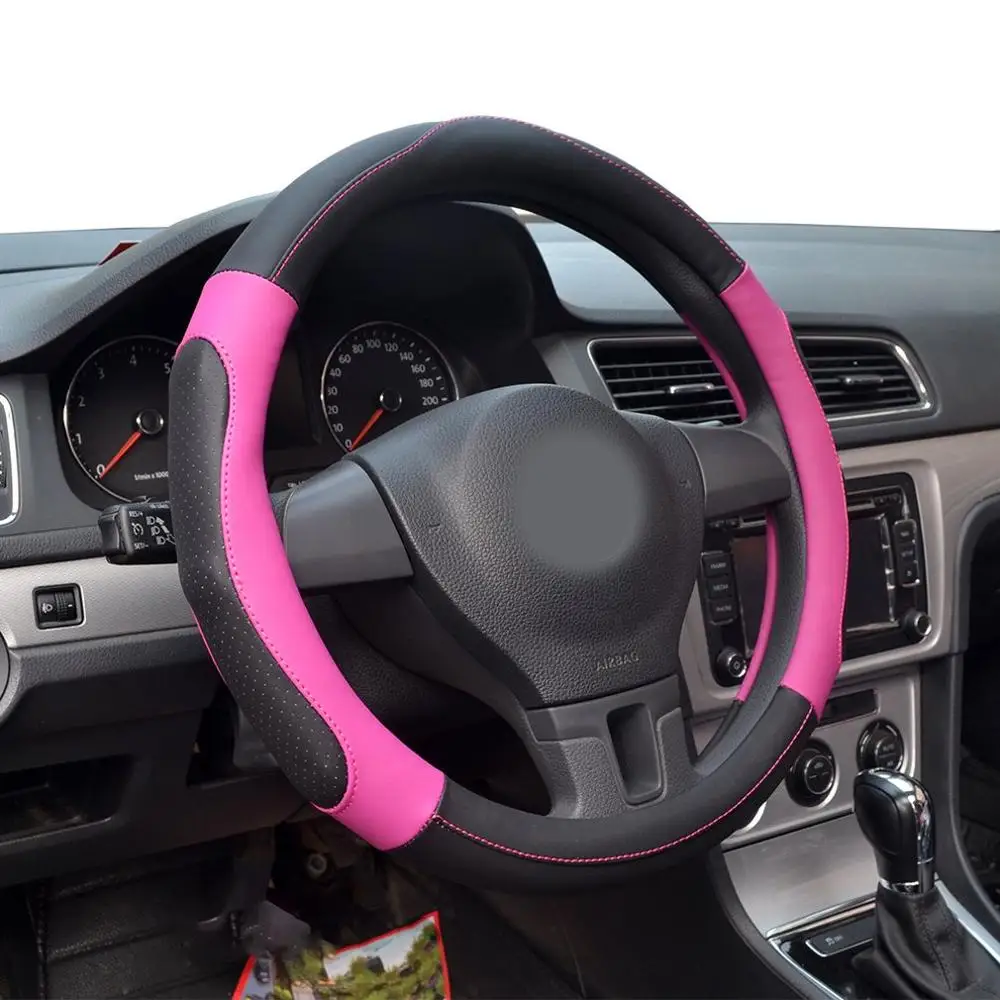 38cm Universal Auto Car Leather Steering Wheel Cover Interior Accessories Car Covers Skidproof Holder Protector
38cm Universal Auto Car Leather Steering Wheel Cover Interior Accessories Car Covers Skidproof Holder Protector