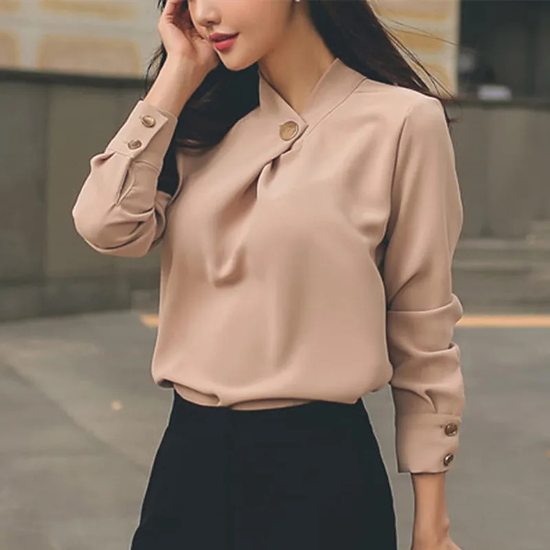 Chiffon Blouses And Shirts Womens Clothing Casual Long Sleeve Ladies Tops Blusas Mujer Loose Elegant Blouses Femme Solid Q3852
Chiffon Blouses And Shirts Womens Clothing Casual Long Sleeve Ladies Tops Blusas Mujer Loose Elegant Blouses Femme Solid Q3852