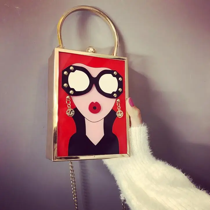 Hot Female Banquet Bag 2019 Fashion New Handbags Personality Pu Leather Women Bag Acrylic Cartoon Chain Shoulder Messenger Bag
Hot Female Banquet Bag 2019 Fashion New Handbags Personality Pu Leather Women Bag Acrylic Cartoon Chain Shoulder Messenger Bag