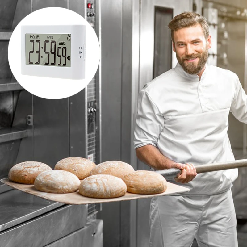 Digital Kitchen Timer, Alarm Clock, Digital Clock with Loud Alarm, Large LCD Displays, Multi-Function Timer for Cooking 
Digital Kitchen Timer, Alarm Clock, Digital Clock with Loud Alarm, Large LCD Displays, Multi-Function Timer for Cooking