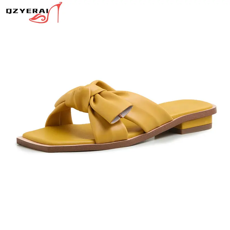 2021 New Summer Design Genuine Leather Women Slippers Beach Outdoor Party Shoes Cowhide Bowknot Slippers
2021 New Summer Design Genuine Leather Women Slippers Beach Outdoor Party Shoes Cowhide Bowknot Slippers