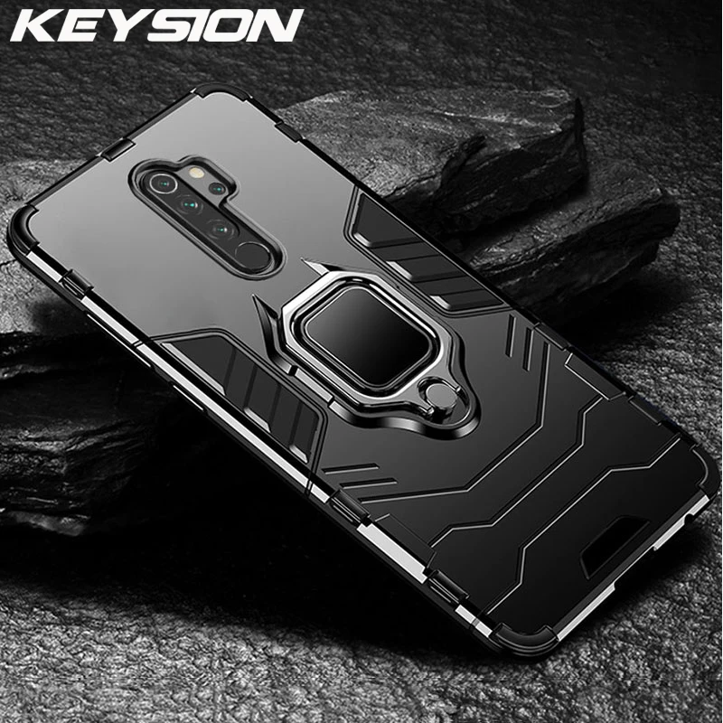 Ударопрочный армированный чехол KEYSION для Redmi Note 8 Pro 7 7A 6 K20 телефона с кольцом Xiaomi Mi