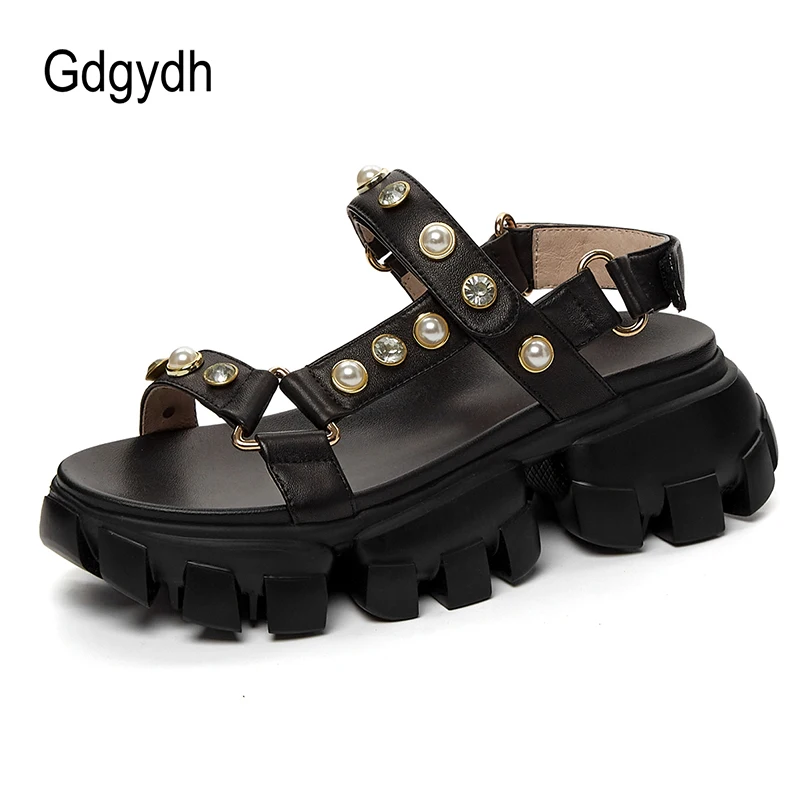 Женские туфли из натуральной кожи Gdgydh, Белые пляжные туфли с открытым носком, пряжкой и кристаллами, лето толстые нижние сандалии
Женские туфли из натуральной кожи Gdgydh, Белые пляжные туфли с открытым носком, пряжкой и кристаллами, лето толстые нижние сандалии