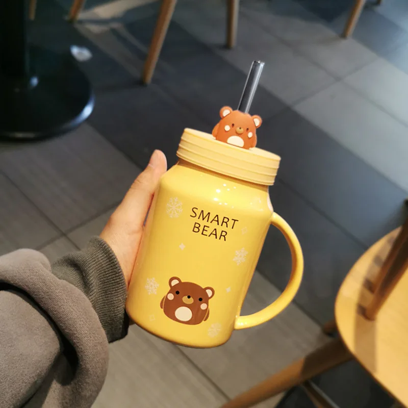 Cute Ceramic Mug With Lids Spoon Sippy Cup Drinking Cup Children's Home Breakfast Cup Creative Gifts for Friends Coffee Mug
Cute Ceramic Mug With Lids Spoon Sippy Cup Drinking Cup Children's Home Breakfast Cup Creative Gifts for Friends Coffee Mug