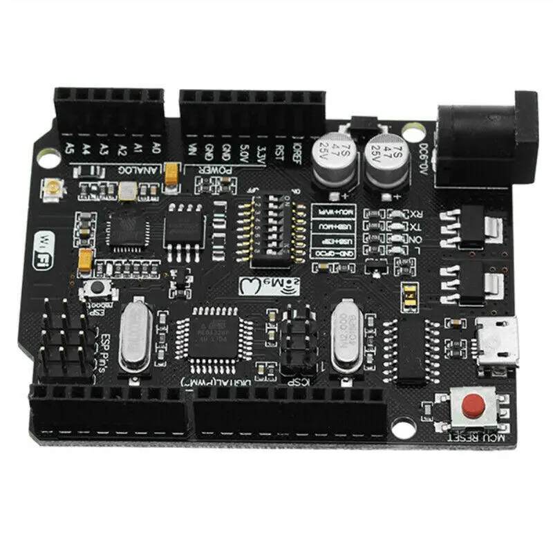 SOLLED UNO + Wi-Fi, R3 ATmega328P + ESP8266 (32Мб оперативной памяти) USB-TTL CH340G для Arduino NodeMCU
SOLLED UNO + Wi-Fi, R3 ATmega328P + ESP8266 (32Мб оперативной памяти) USB-TTL CH340G для Arduino NodeMCU