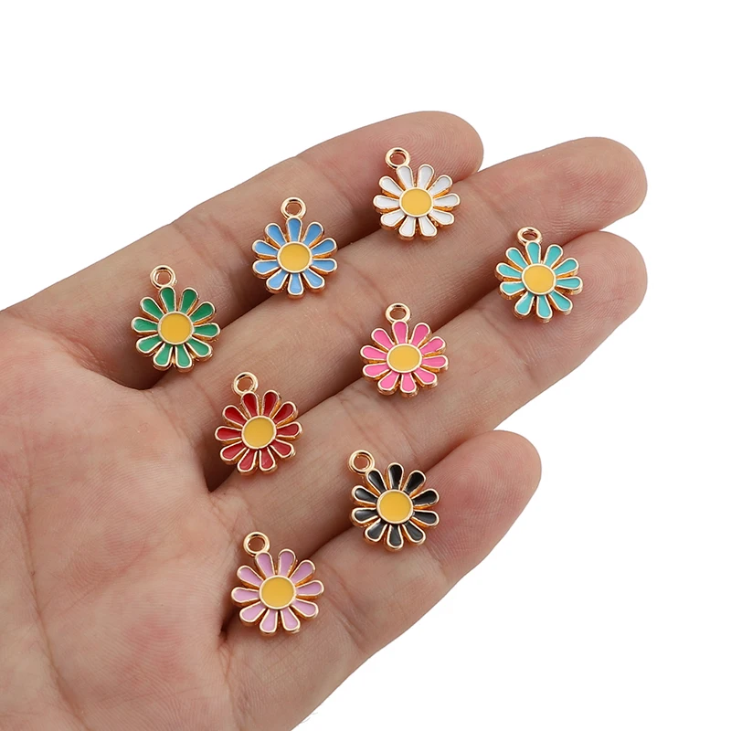 10Pcs 8Colors Enamel Daisy Flower Charms Sun Flower Pendants For Necklaces Earrings Bracelets DIY Handmade Jewelry Findings
10Pcs 8Colors Enamel Daisy Flower Charms Sun Flower Pendants For Necklaces Earrings Bracelets DIY Handmade Jewelry Findings