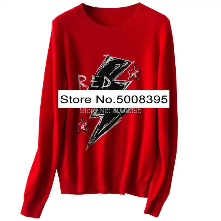 RED GIRL Cashmere Sweater Round Neck Front Lightning Jacquard Knitted Pullovers 2021 Autumn Winter New On sale
RED GIRL Cashmere Sweater Round Neck Front Lightning Jacquard Knitted Pullovers 2021 Autumn Winter New On sale