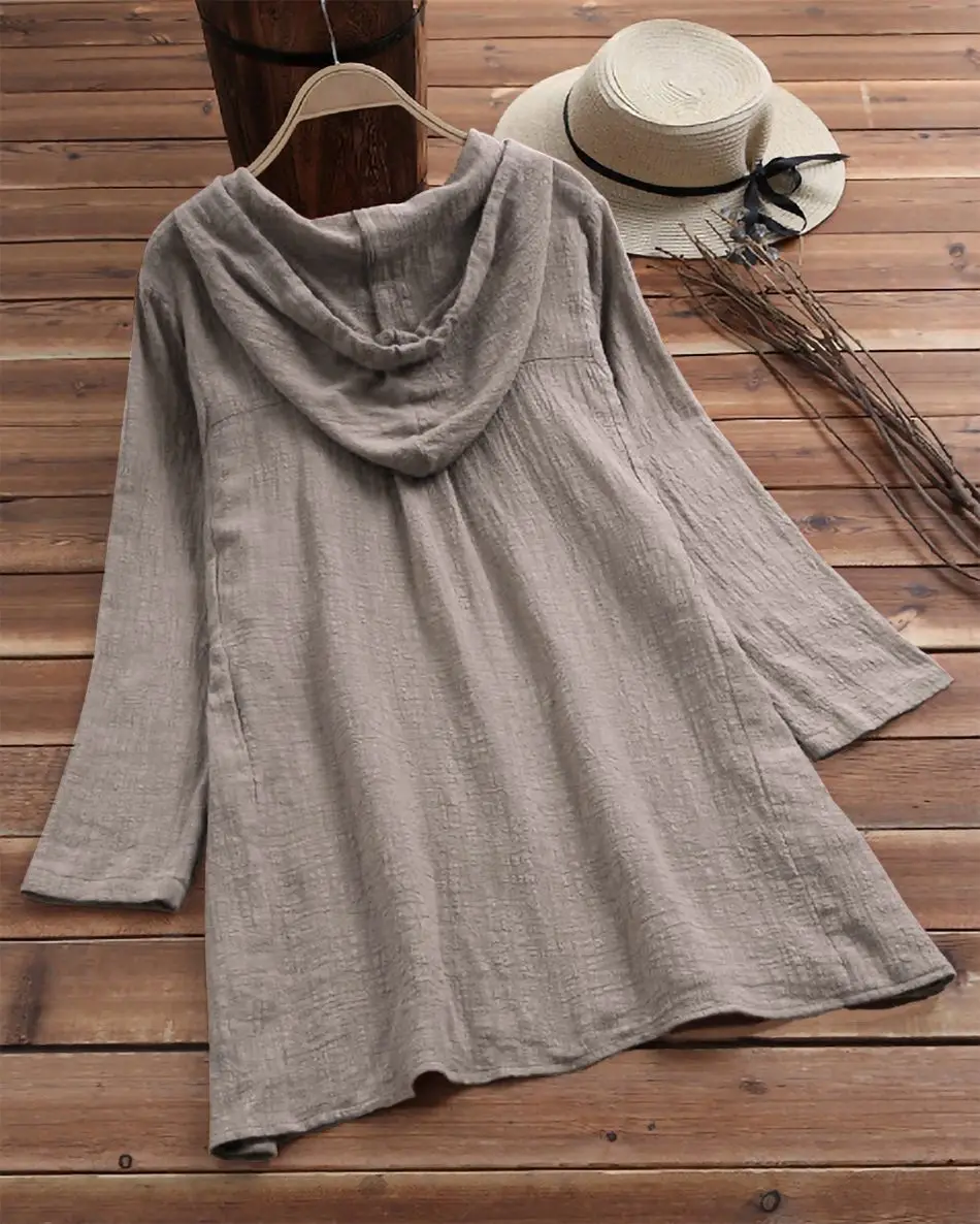 Autumn New Cotton and Linen Casual Shirts Women Blouse Long Sleeve Hooded Shirt Blouse Korean Fashion Clothing
Autumn New Cotton and Linen Casual Shirts Women Blouse Long Sleeve Hooded Shirt Blouse Korean Fashion Clothing