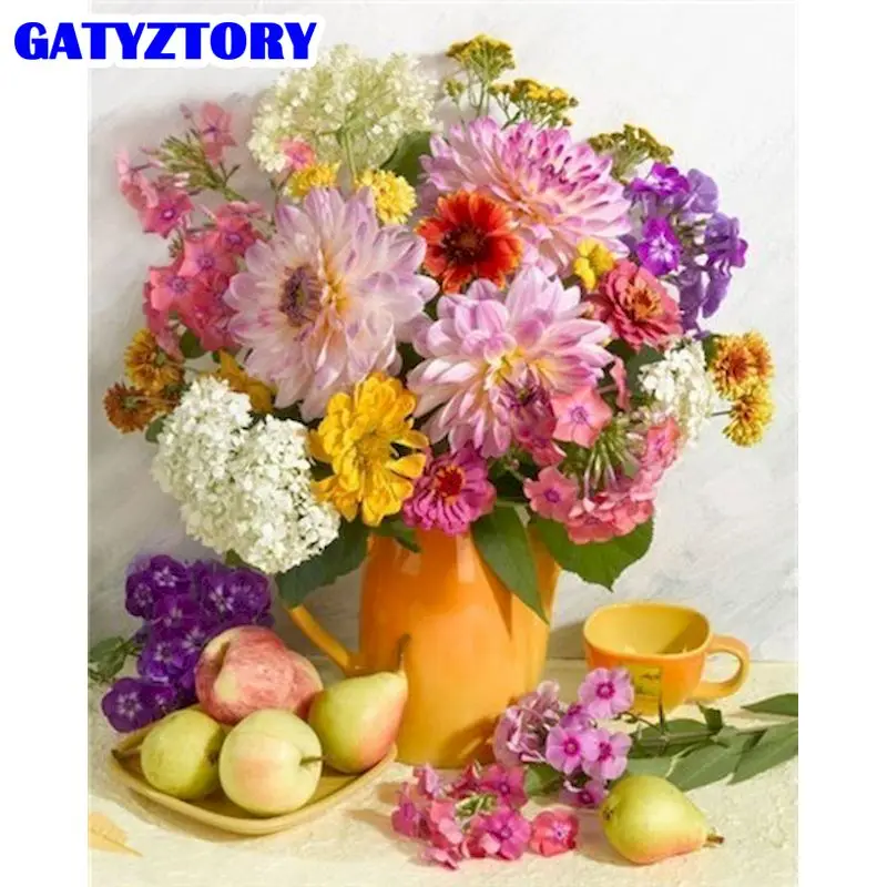 GATYZTORY Painting By Number Flower In Vase And Fruit Painting By Numbers Paint Flower DIY Canvas Picture Hand Painted Home Dec
GATYZTORY Painting By Number Flower In Vase And Fruit Painting By Numbers Paint Flower DIY Canvas Picture Hand Painted Home Dec
