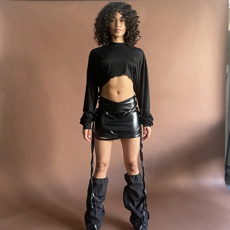 Sibybo Faux Pu Leather Tassel Mini Skirts Women High Waist Pencil Skirts Femme Punk Style Streetwear Bodycon Skirt Jupe Sexy
Sibybo Faux Pu Leather Tassel Mini Skirts Women High Waist Pencil Skirts Femme Punk Style Streetwear Bodycon Skirt Jupe Sexy