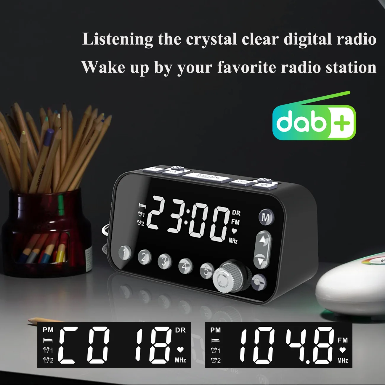 Auto Optional Digital Doze Antenna Sound With Settings Power Dab/fm Alarm Clock Radio
Auto Optional Digital Doze Antenna Sound With Settings Power Dab/fm Alarm Clock Radio