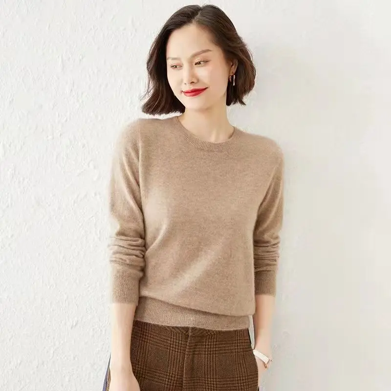 Female Autumn Winter Women's O Neck Pullover Sweater Inside Slim Plush Sweater Women Casual Sweaters Lady Solid Color Pullovers
Female Autumn Winter Women's O Neck Pullover Sweater Inside Slim Plush Sweater Women Casual Sweaters Lady Solid Color Pullovers