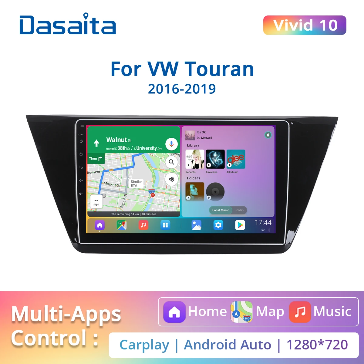 Dasaita Vivid For VW Touran 2016 2017 2018 2019 Car Radio Android Carplay Android Auto Car stereo 10.2" Touch Screen 1280*720
Dasaita Vivid For VW Touran 2016 2017 2018 2019 Car Radio Android Carplay Android Auto Car stereo 10.2" Touch Screen 1280*720
