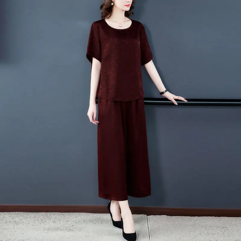 Mom's 2-piece Suit: New Foreign Style Loose Temperament Summer 2021 Women's Wear Imitation Ice Silk Wide Leg Hot Genuine Factory
Mom's 2-piece Suit: New Foreign Style Loose Temperament Summer 2021 Women's Wear Imitation Ice Silk Wide Leg Hot Genuine Factory