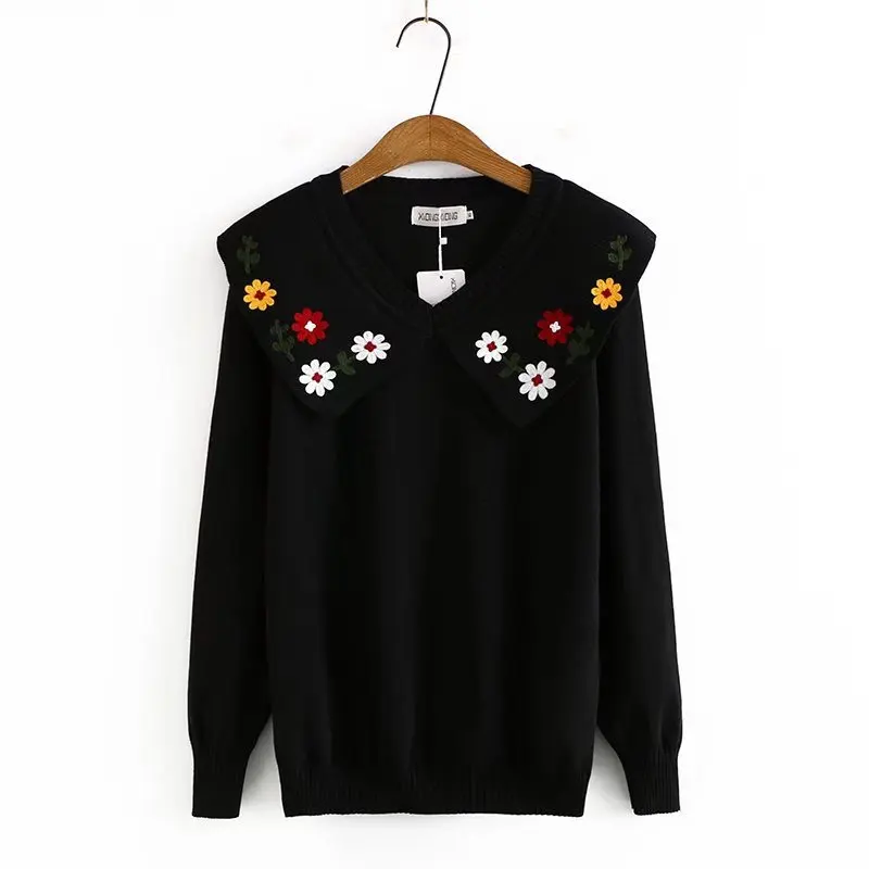 Oversize Sweaters Women's Clothes Autumn Winter 2021 New Fashion Jumper Long Sleeve Embroidery Floral Knitted Pullovers
Oversize Sweaters Women's Clothes Autumn Winter 2021 New Fashion Jumper Long Sleeve Embroidery Floral Knitted Pullovers