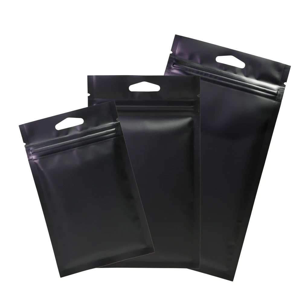 100pcs/lot Heat Sealing Zipper Tear Notch Package Bag W/ Hang holes Clear Front Matte Black Aluminum Foil Mylar Zip Lock Bags
100pcs/lot Heat Sealing Zipper Tear Notch Package Bag W/ Hang holes Clear Front Matte Black Aluminum Foil Mylar Zip Lock Bags