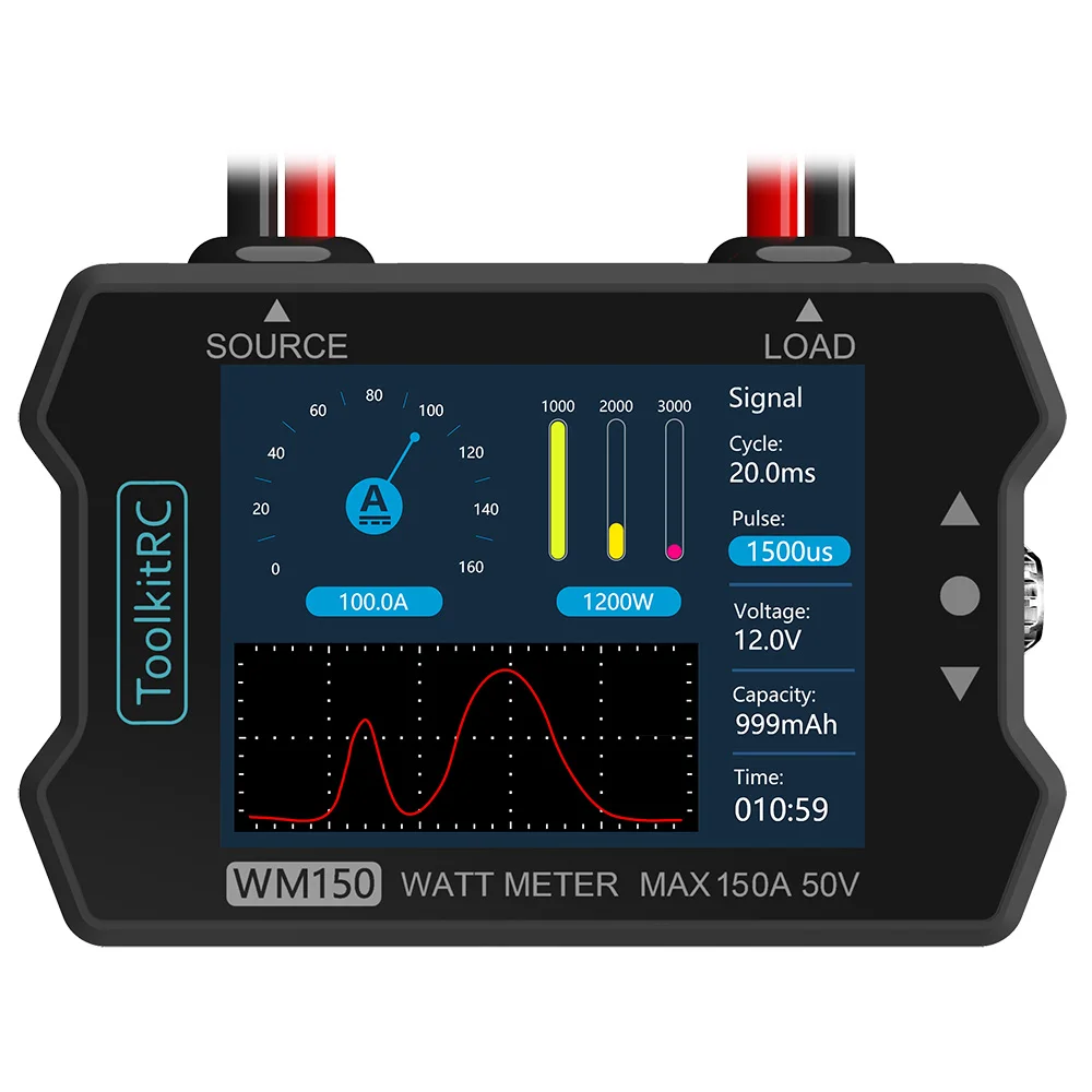 2019 Новый ToolkitRC WM150, 150A, 50 в, ваттметр, анализатор мощности, ЖК-дисплей, тестер напряжения и тока, ШИМ-выход для радиоуправляемого FPV-дрона
2019 Новый ToolkitRC WM150, 150A, 50 в, ваттметр, анализатор мощности, ЖК-дисплей, тестер напряжения и тока, ШИМ-выход для радиоуправляемого FPV-дрона