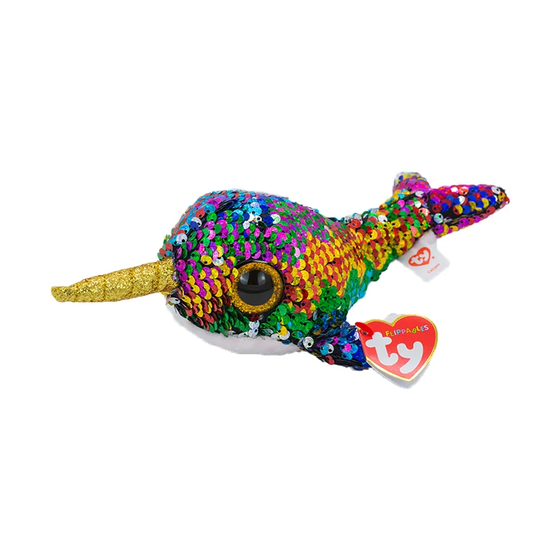 Ty Beanie Boos с большими глазами 15 см лебедь Успокаивающая серия печати мягкие