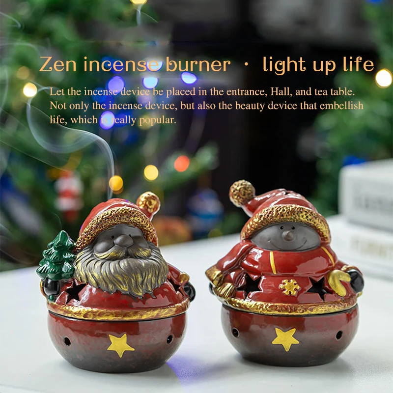 Ceramic Santa Claus Shape Coil Incense Burner Hollow Cover Sandalwood Incense Holder Cone Incense Burner Aromatherapy Censer
Ceramic Santa Claus Shape Coil Incense Burner Hollow Cover Sandalwood Incense Holder Cone Incense Burner Aromatherapy Censer