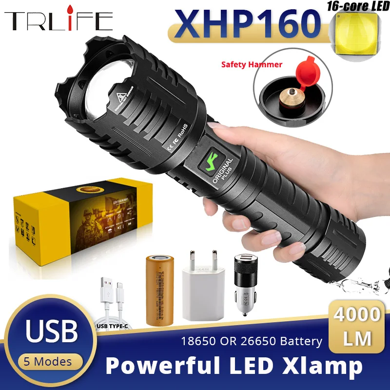 XHP160 16-ядерный Xlamp светодиодный фонарик ультра яркий портативный алюминиевый фонарик с хвостом аварийный Молот тактильный зум-фонарь
XHP160 16-ядерный Xlamp светодиодный фонарик ультра яркий портативный алюминиевый фонарик с хвостом аварийный Молот тактильный зум-фонарь
