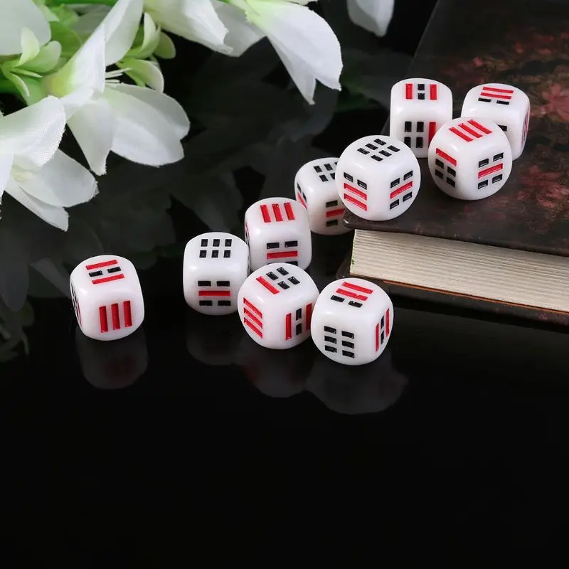 OOTDTY 10Pcs D6 Dices For Easy Fortune-Telling Guess Divination Dice Ba Gua Eight Trigrams Parts Accessory 16mm
OOTDTY 10Pcs D6 Dices For Easy Fortune-Telling Guess Divination Dice Ba Gua Eight Trigrams Parts Accessory 16mm