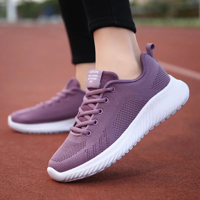 Trendy Purple Mesh Women's Casual Footwear White Sports Running Sneakers for Girl School Playground Shoes Lace Up Style Light
Trendy Purple Mesh Women's Casual Footwear White Sports Running Sneakers for Girl School Playground Shoes Lace Up Style Light