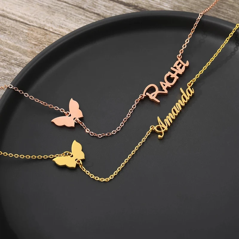 Personalized Butterfly Custom Name Necklaces For Women Gold Color Stainless Steel Chain Pendant Necklace Jewelry
Personalized Butterfly Custom Name Necklaces For Women Gold Color Stainless Steel Chain Pendant Necklace Jewelry