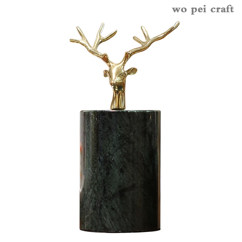 Brass Deer Head Green Marble Base Copper Animal Decorative Ornaments Desk Decoration Christmas Gifts Figurines Home Decor Modern
Brass Deer Head Green Marble Base Copper Animal Decorative Ornaments Desk Decoration Christmas Gifts Figurines Home Decor Modern