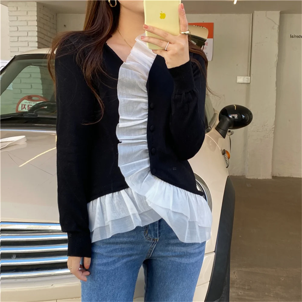 Alien Kitty Patchwork Sweet Women Coats Slim Sexy Hot Girls New All Match 2022 Full Sleeves Ruffles OL Korean Casual Chic Tops
Alien Kitty Patchwork Sweet Women Coats Slim Sexy Hot Girls New All Match 2022 Full Sleeves Ruffles OL Korean Casual Chic Tops