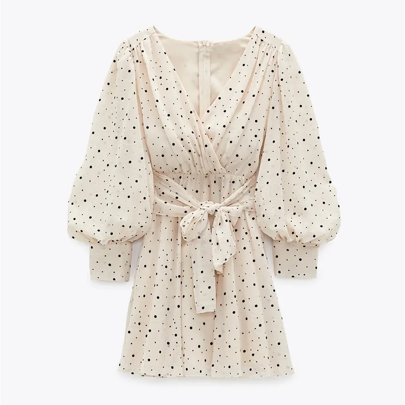 Za Dress Woman 2020 Polka Dot Mini Dress Long sleeve V-neckline Zip fastening White Women's Dresses for Summer
Za Dress Woman 2020 Polka Dot Mini Dress Long sleeve V-neckline Zip fastening White Women's Dresses for Summer