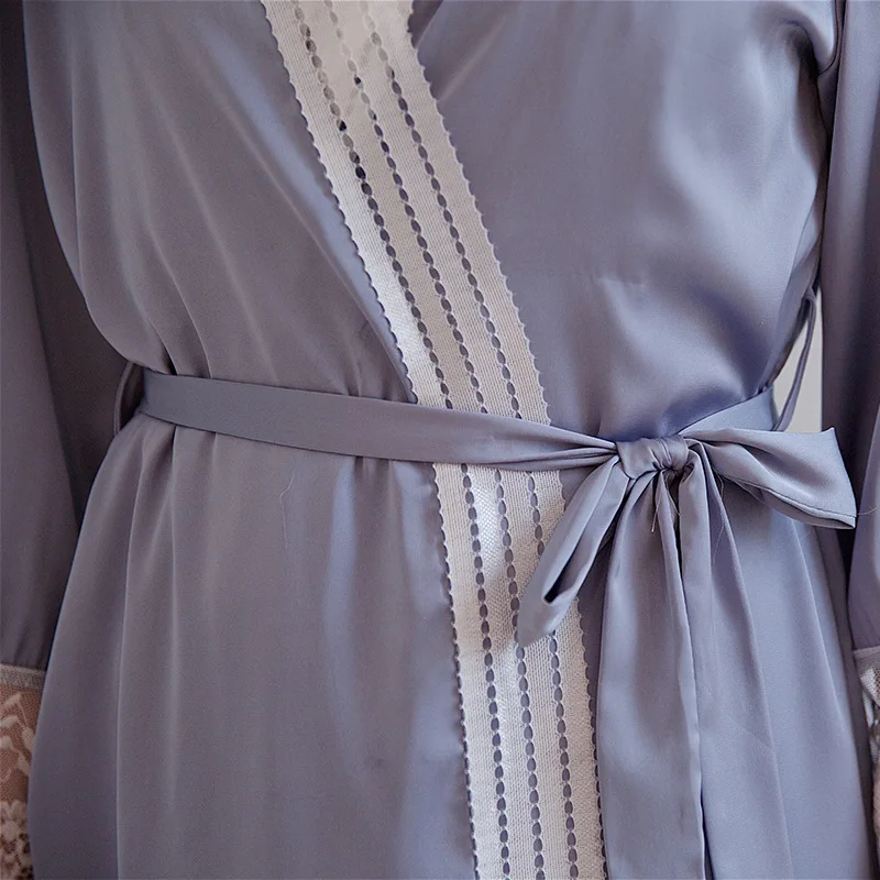 Women Pajamas SetsNew 3 Pieces Robe & Gown Faux Silk Pajamas Sleepwear Sets Elegant Sexy Lace Fashion Spring Autumn Homewear
Women Pajamas SetsNew 3 Pieces Robe & Gown Faux Silk Pajamas Sleepwear Sets Elegant Sexy Lace Fashion Spring Autumn Homewear