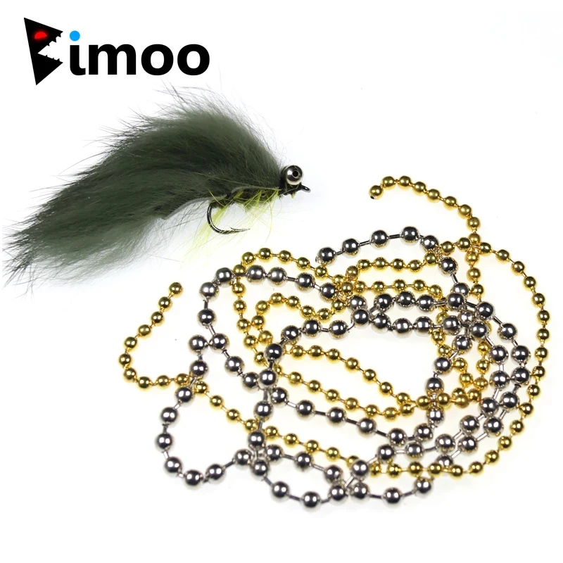 45/60cm Sinking Fly Tying Bead Chain Head Streamer Nymph Zonker Tying Bead Eyes Metal 3mm 4mm Gold Silver Fly Fishing Materials
45/60cm Sinking Fly Tying Bead Chain Head Streamer Nymph Zonker Tying Bead Eyes Metal 3mm 4mm Gold Silver Fly Fishing Materials