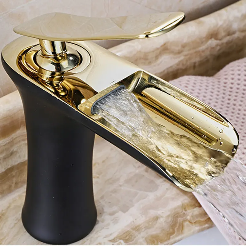 Brass Nordic Wash Basin Facuet Waterfall Hot and Cold Water Black and Gold Faucet Basin Washbasin Bathroom Tall Small for Basin
Brass Nordic Wash Basin Facuet Waterfall Hot and Cold Water Black and Gold Faucet Basin Washbasin Bathroom Tall Small for Basin