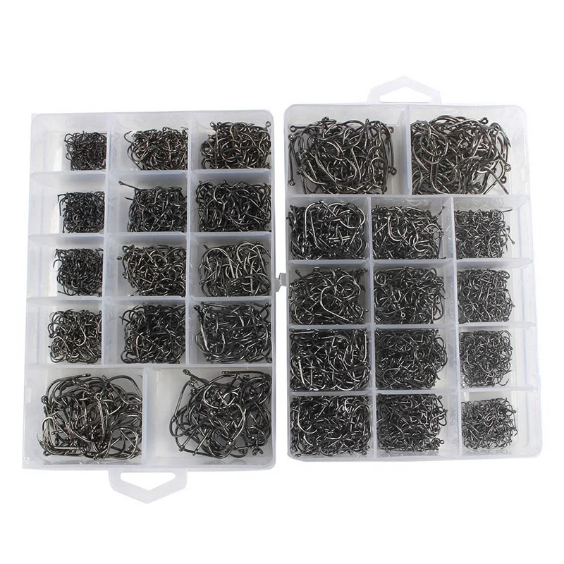 1800 Pcs/Box Fishing Jig Hooks Stuff High Carbon Steel with 82 Pieces of Luya Threaded Copper Pendant Set
1800 Pcs/Box Fishing Jig Hooks Stuff High Carbon Steel with 82 Pieces of Luya Threaded Copper Pendant Set
